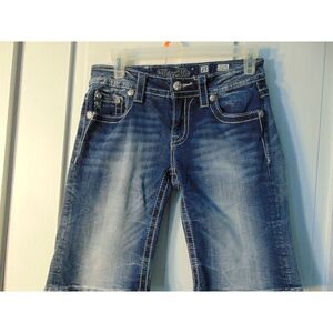 Miss Me Mid Rise Easy Bermuda Shorts Size 25 good condition medium denim